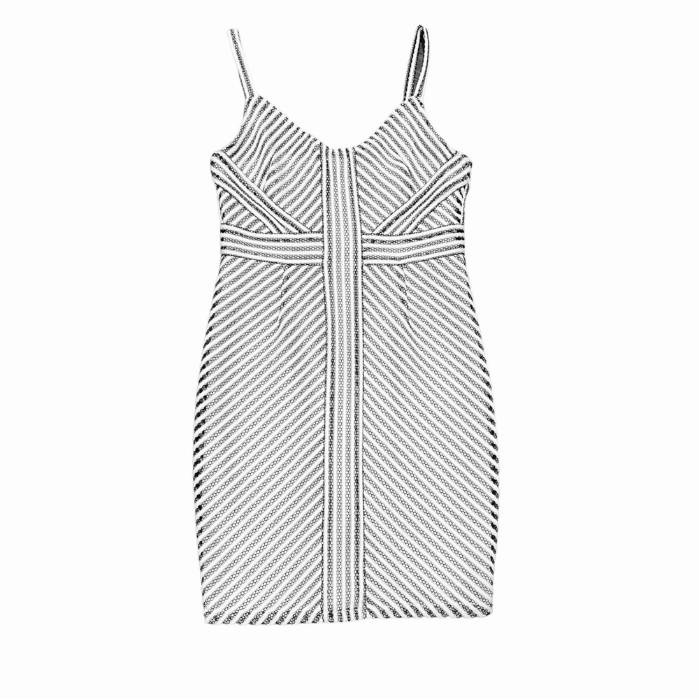 Black and White Striped Dress